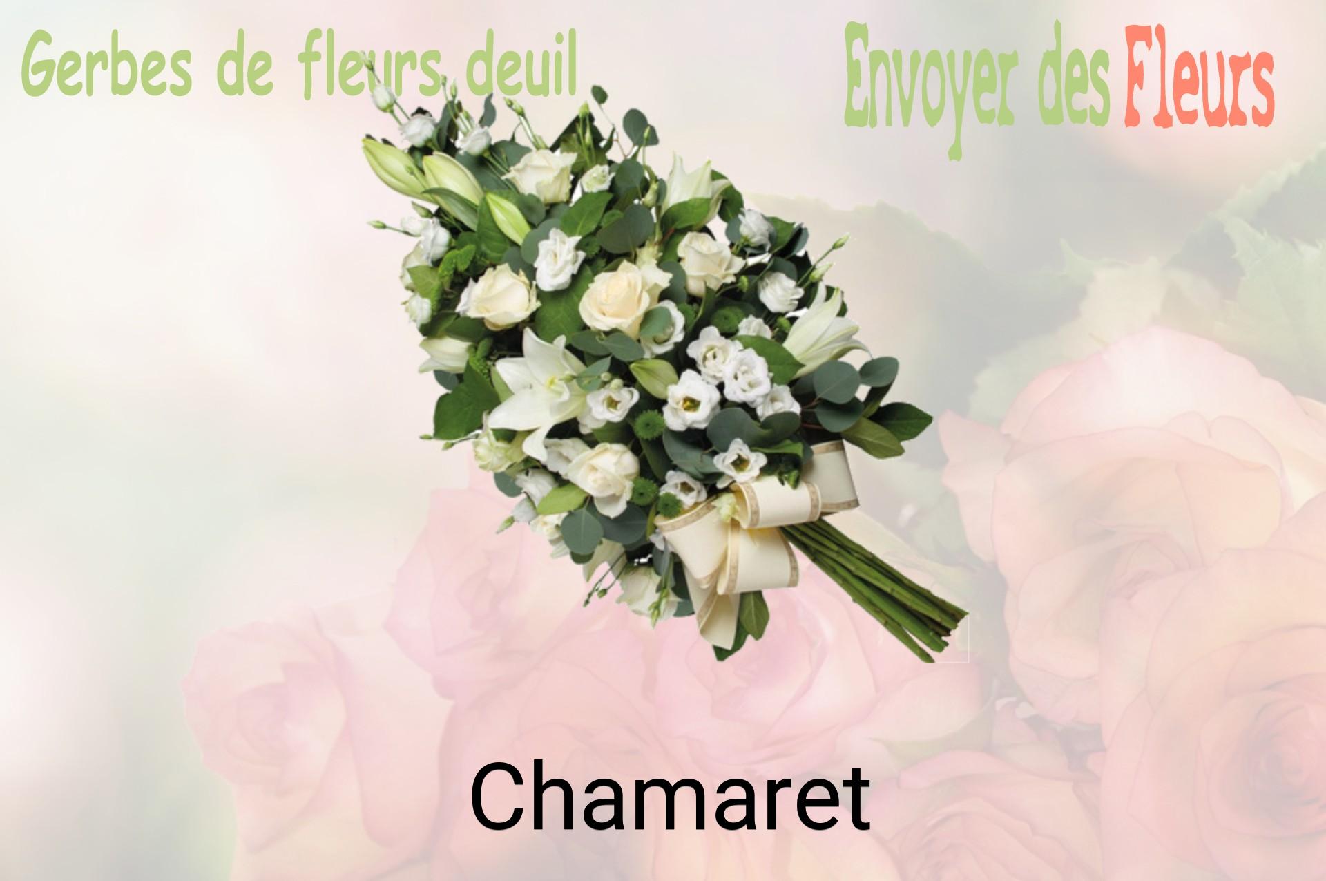 Gerbe de fleurs de deuil livrée à Chamaret